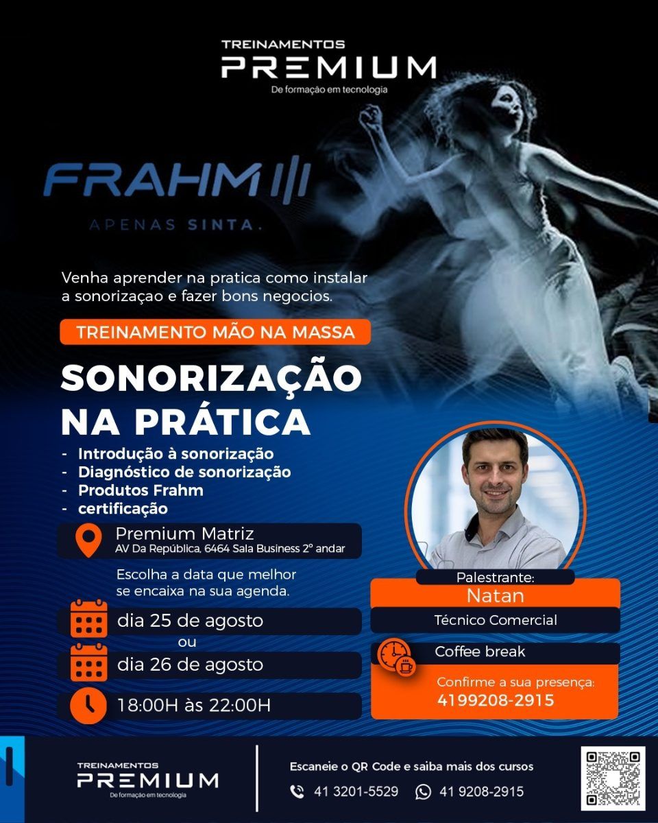 TREINAMENTO MÃO NA MASSA – SONORIZAÇÃO FRAHM